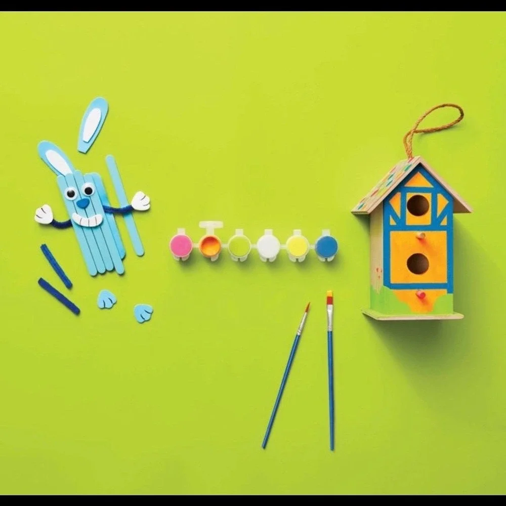 Mondo Llama Easter Surprise Basket‎ Kit 4 Activities Kids Paint Bunny Birdhouse